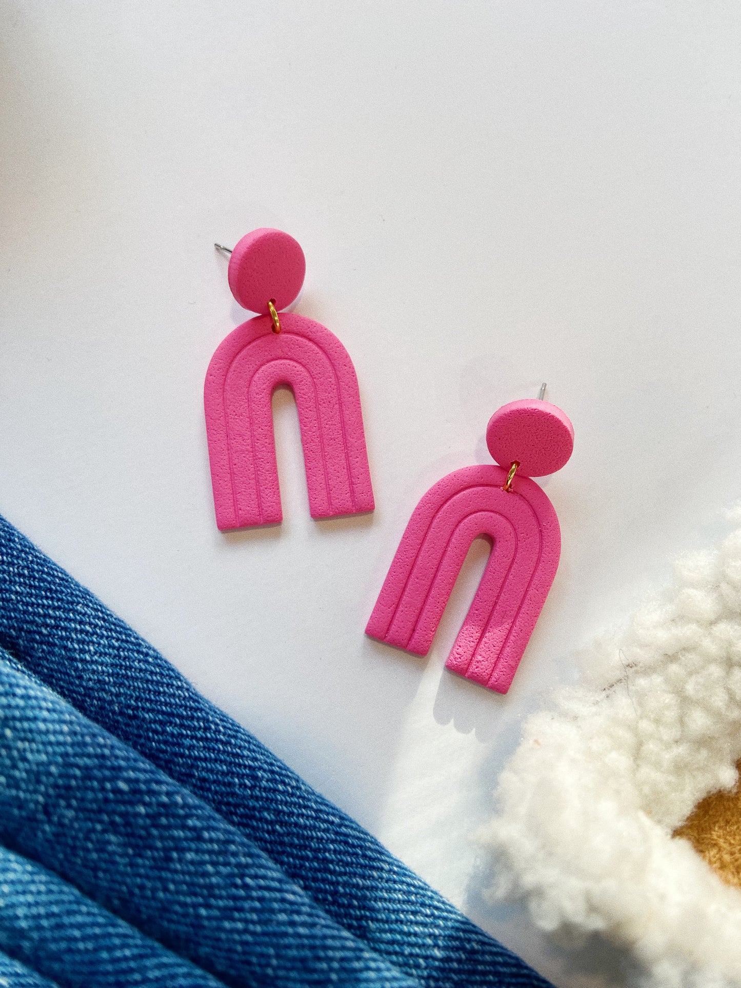 Pink Arch Earrings