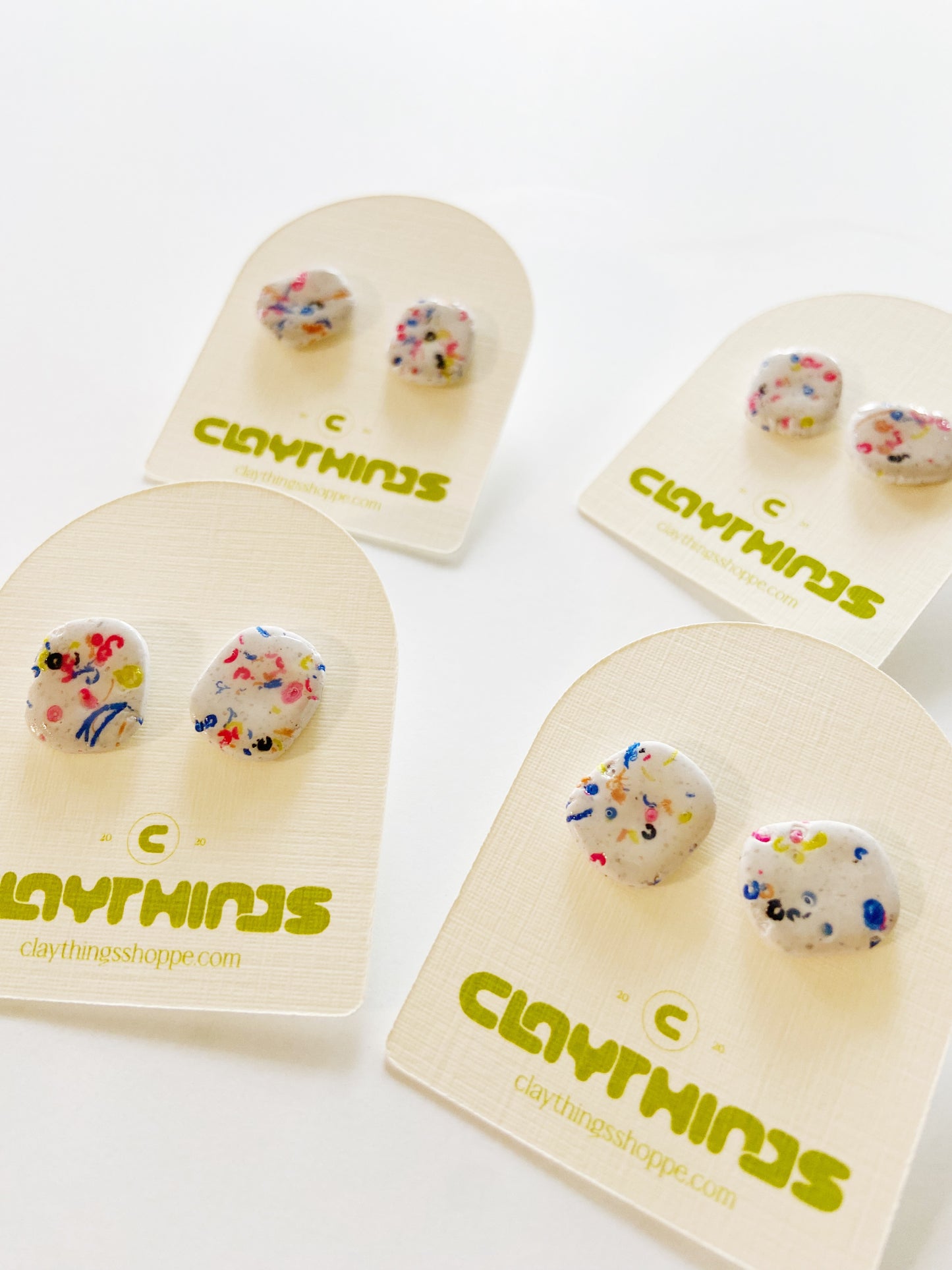 Sprinkle Studs, Recycled Clay Studs