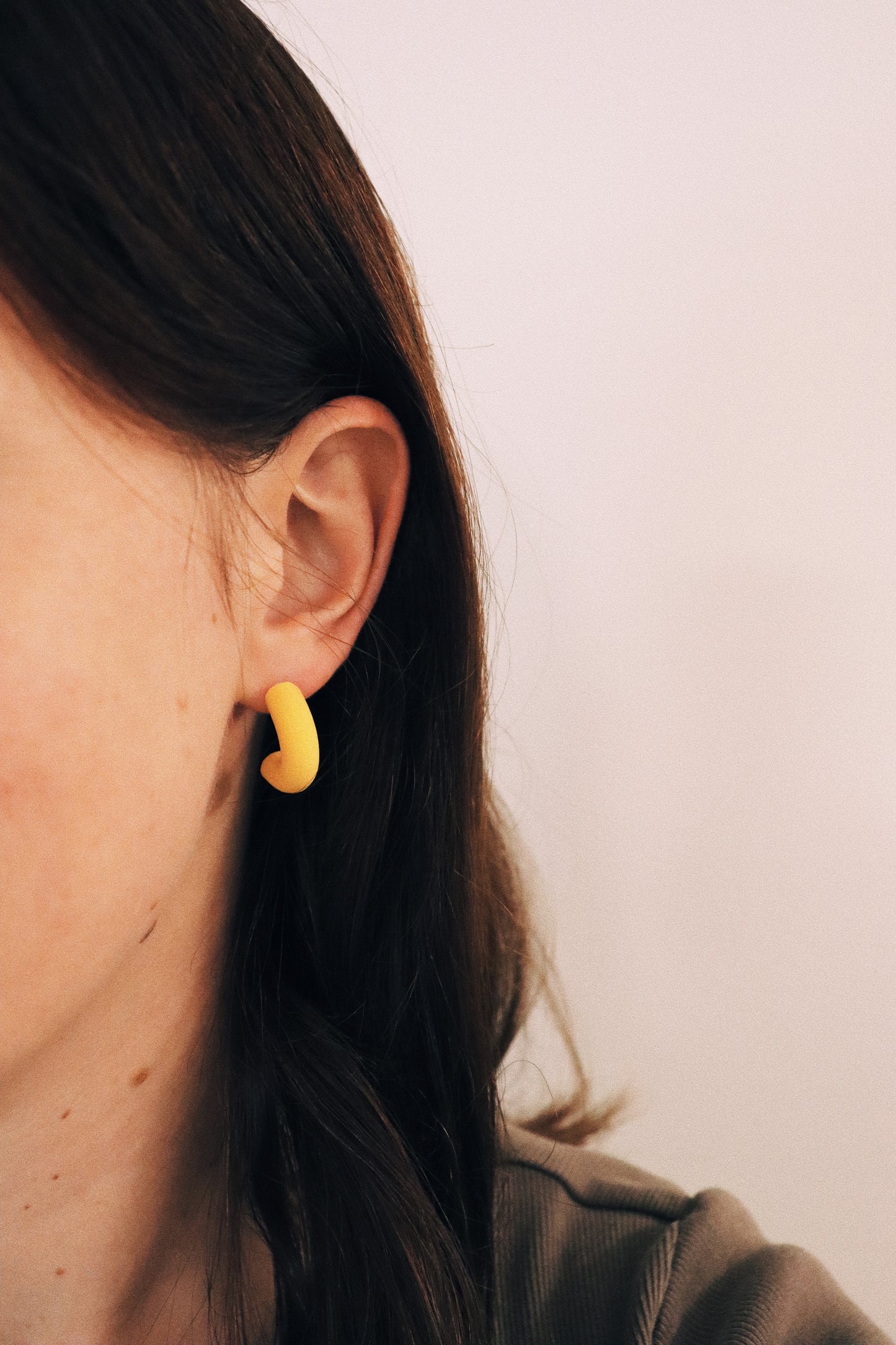 Sunny Yellow Hoops, Clay Hoops