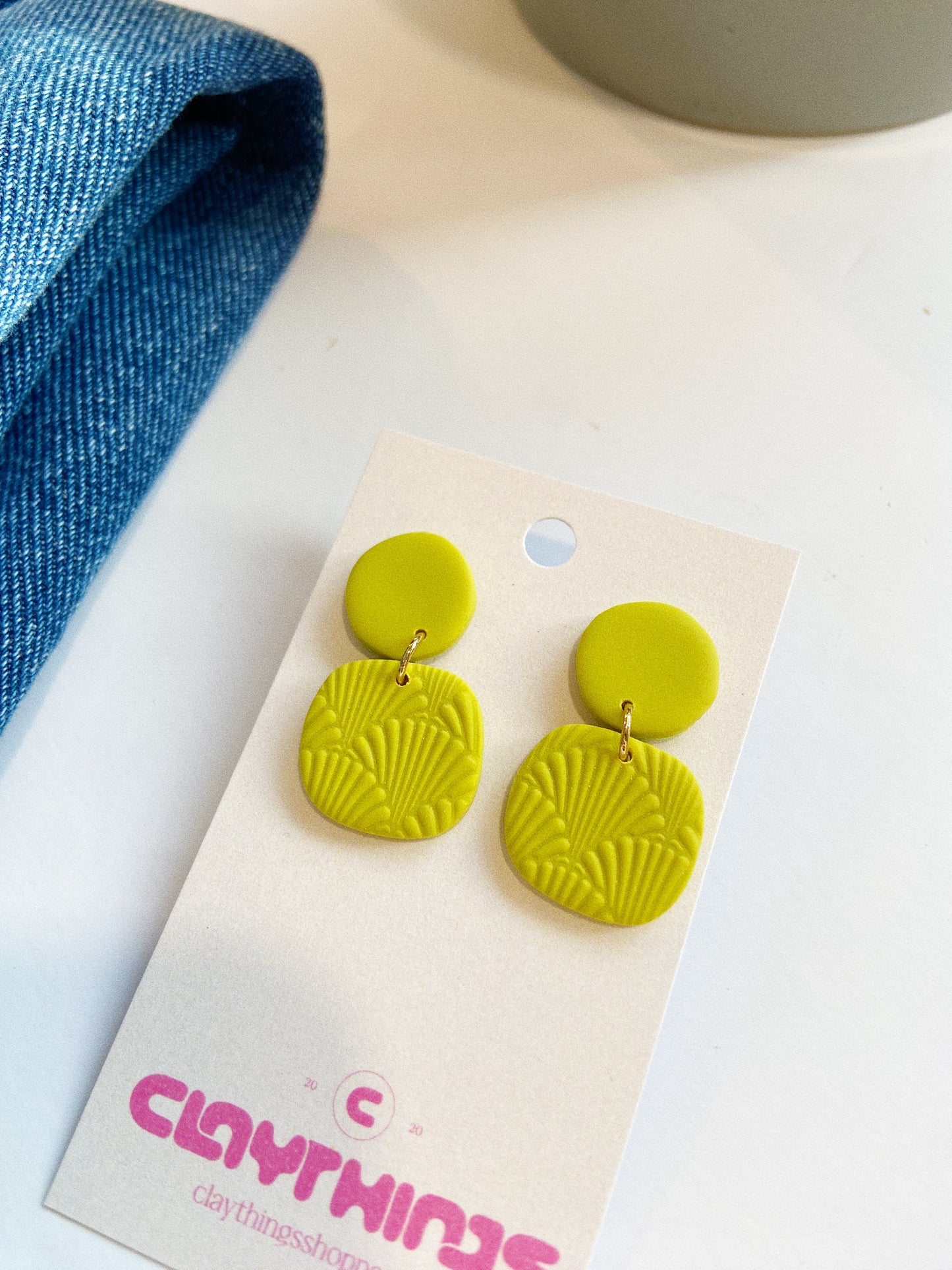 Organic Green Earrings