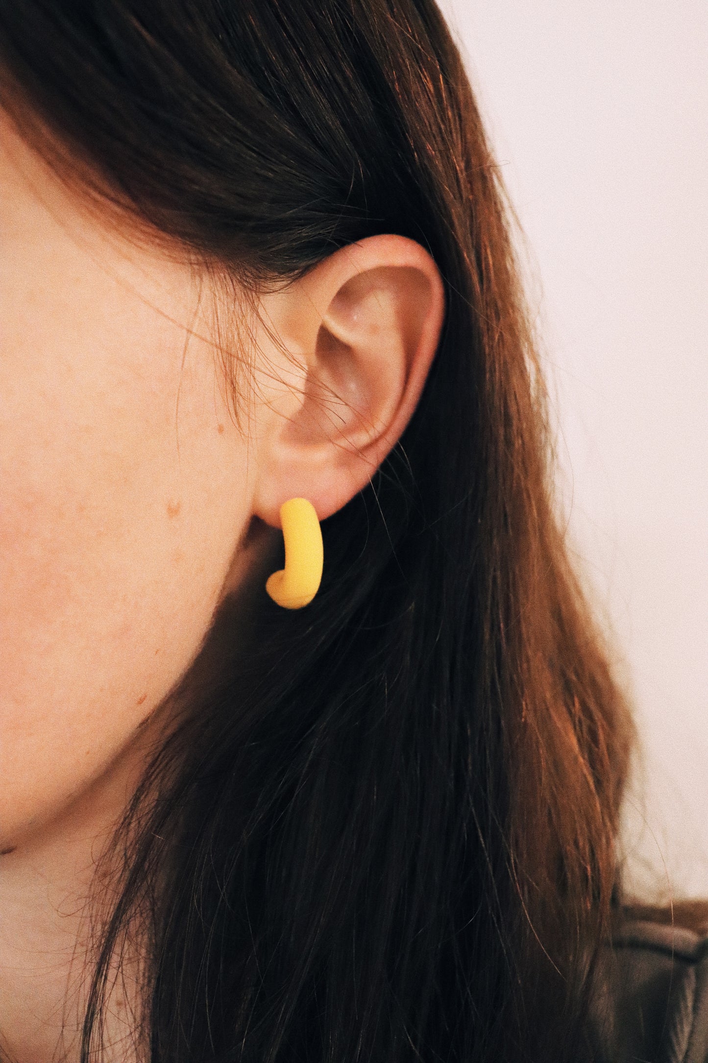 Sunny Yellow Hoops, Clay Hoops