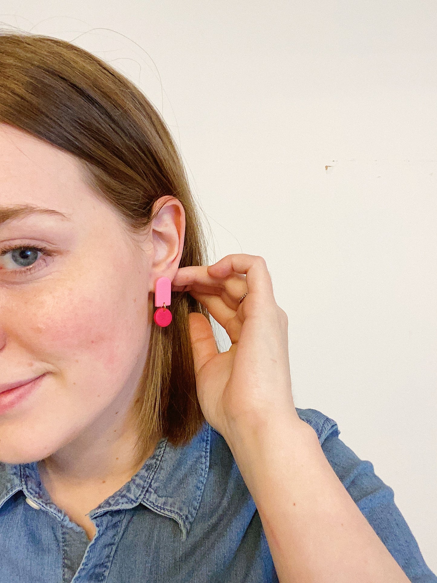 Mini Clay Earrings, Small Clay Stud Earrings, Color Pop Earrings