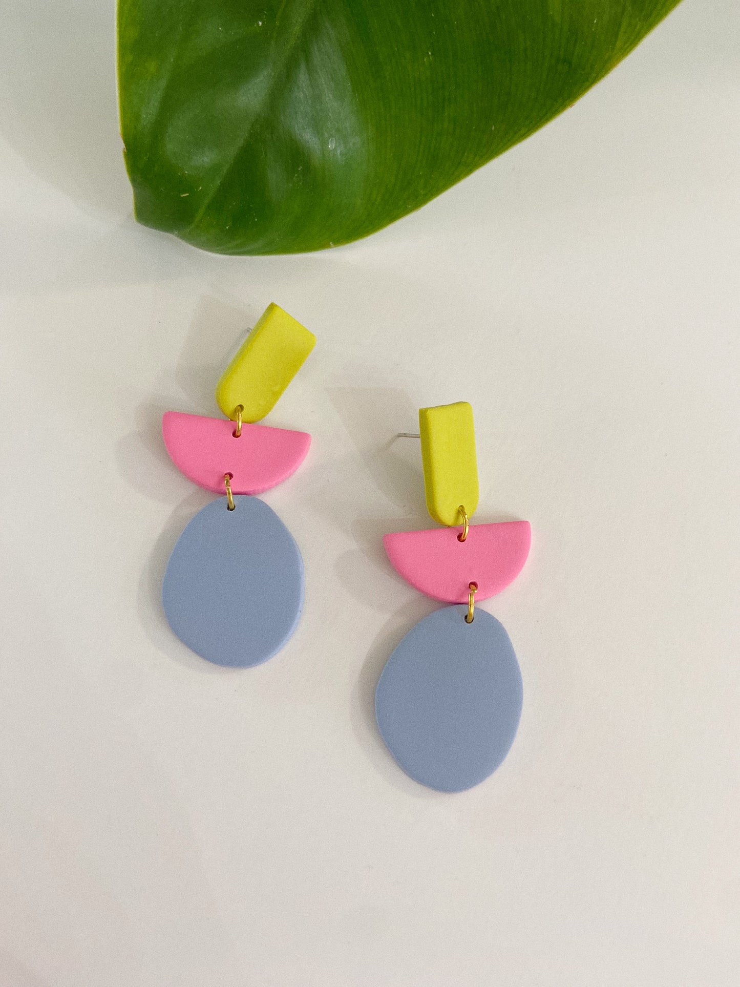 Bold Clay Earrings, Geometric Earrings