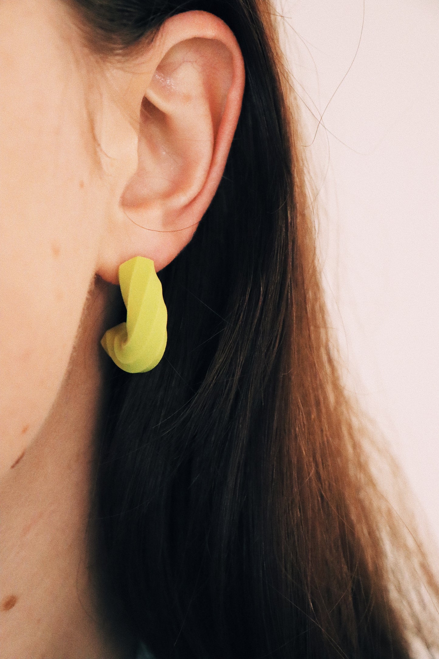 Green Chunky Hoops, Clay Hoops