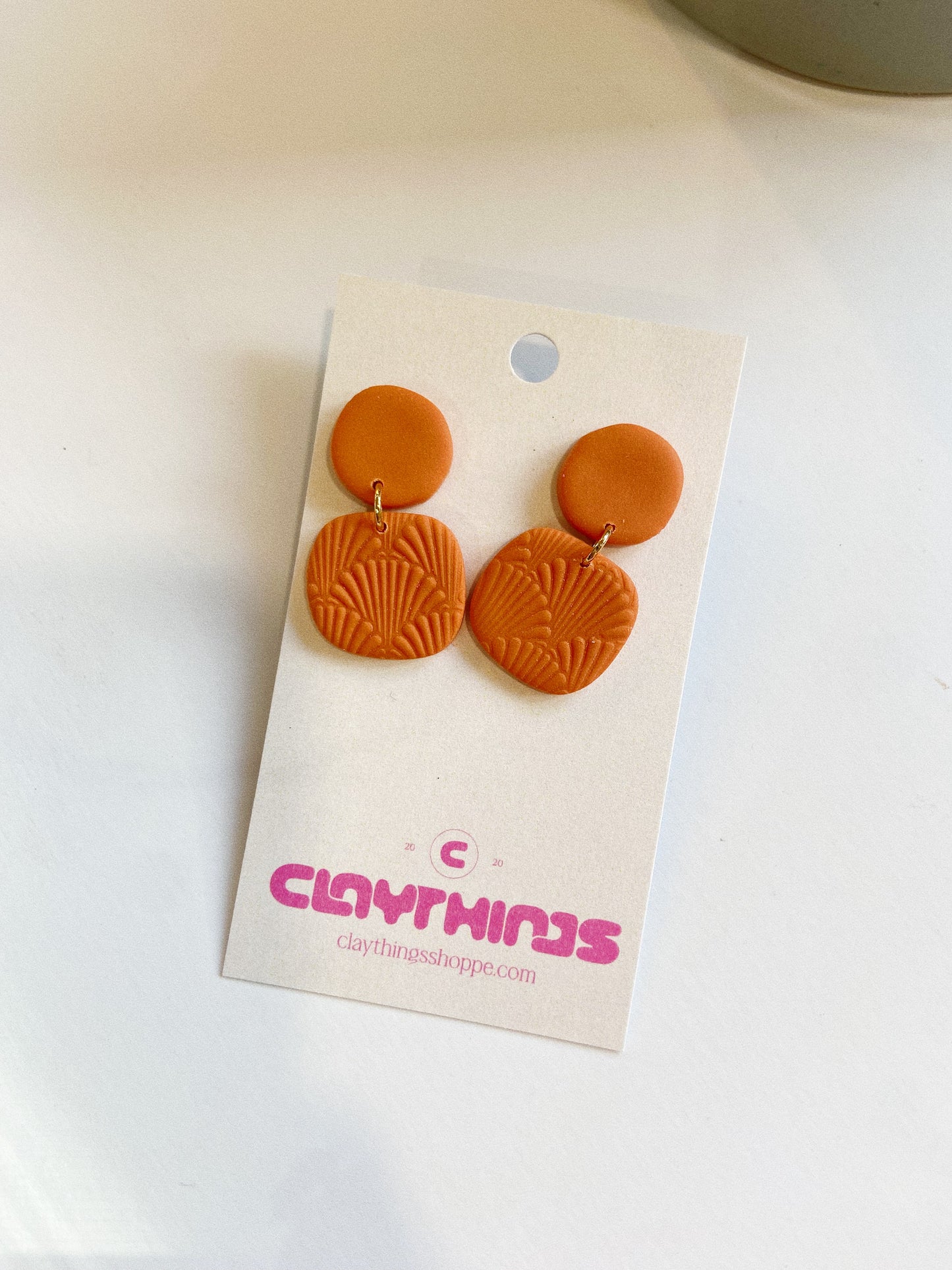 Organic Orange Earrings