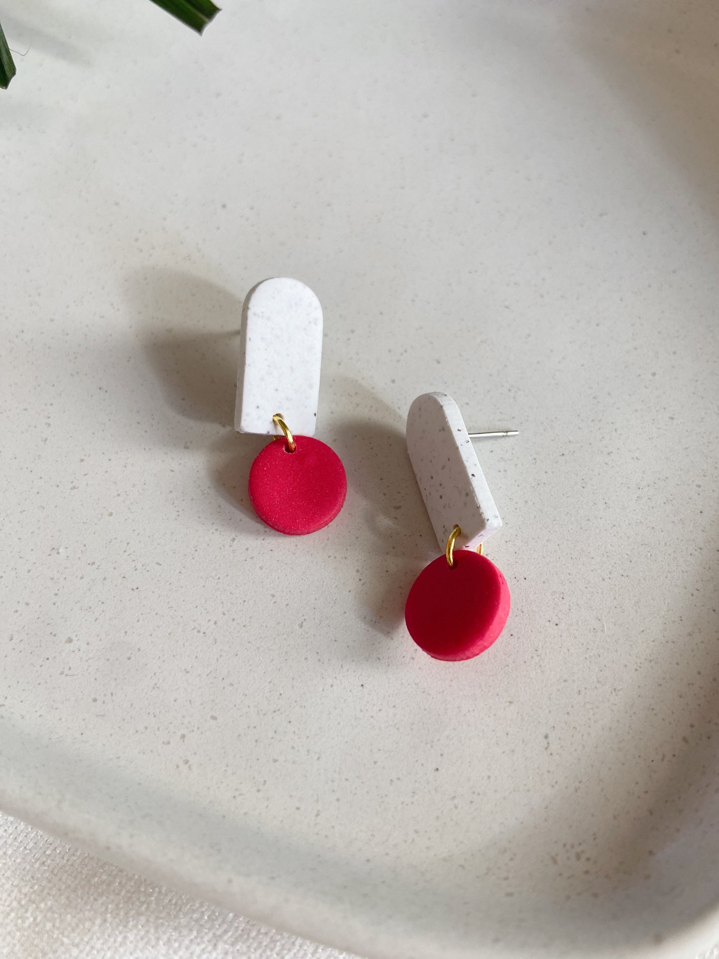 Mini Clay Earrings, Small Clay Stud Earrings, Color Pop Earrings