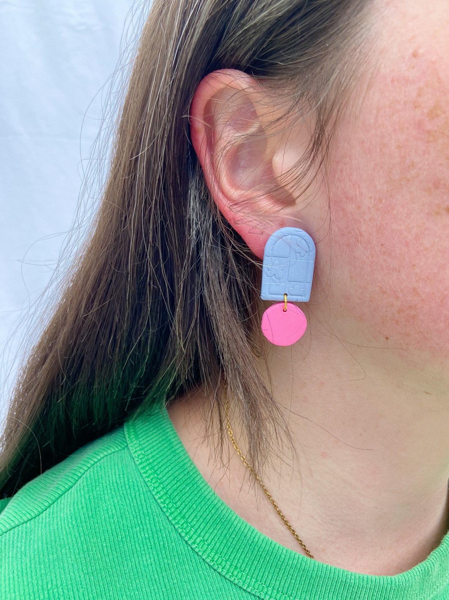 Mini Clay Earrings, Small Clay Stud Earrings, Color Pop Earrings