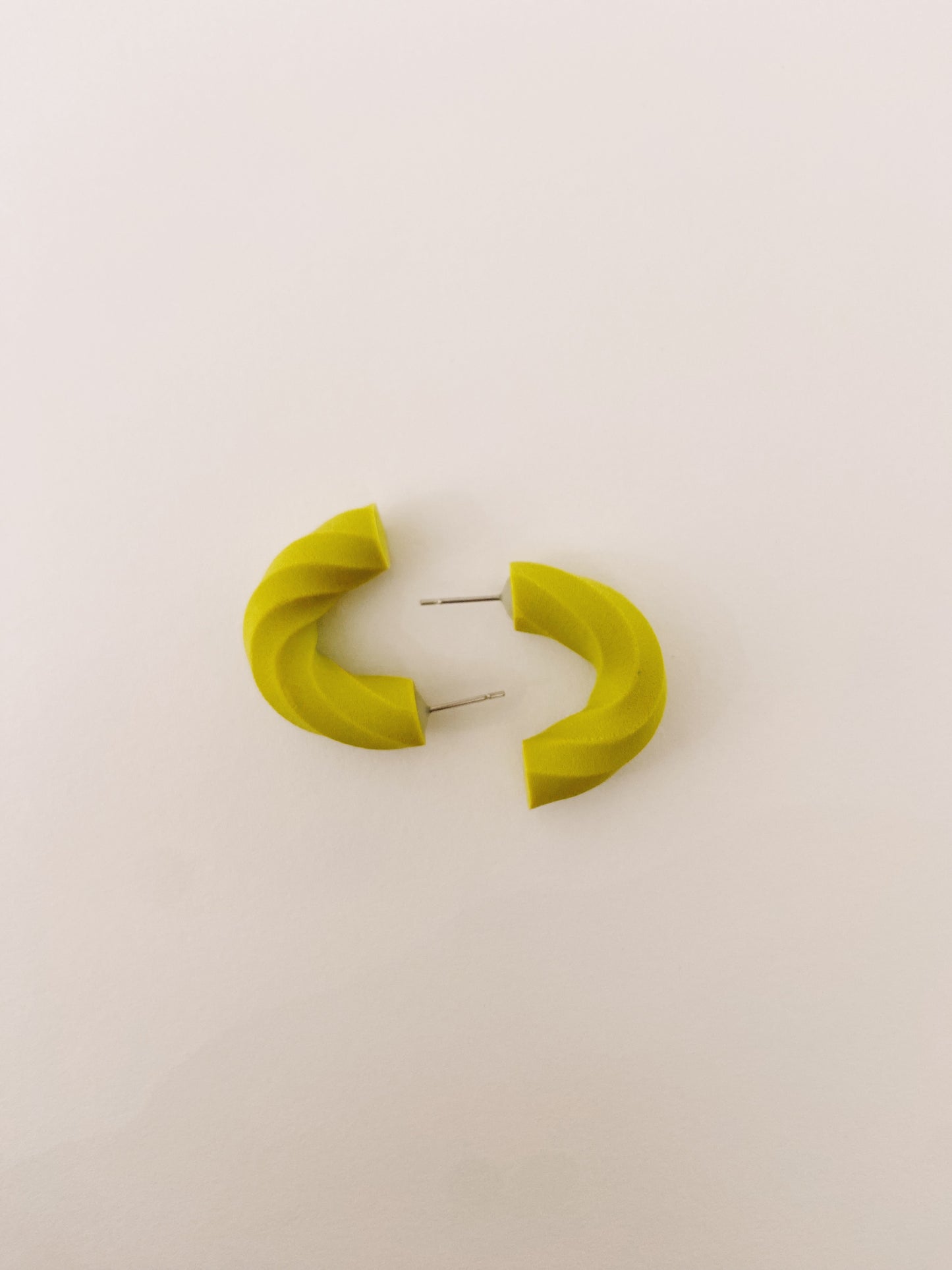 Green Chunky Hoops, Clay Hoops