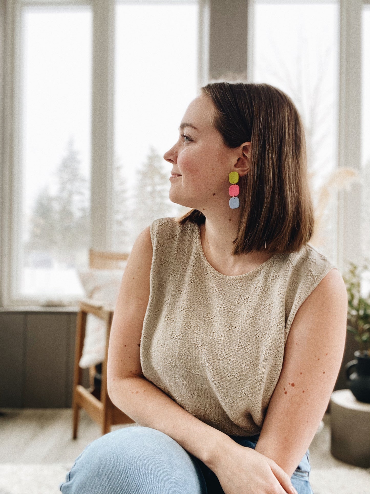 The Harper, Bold Clay Earrings, Clay Earrings