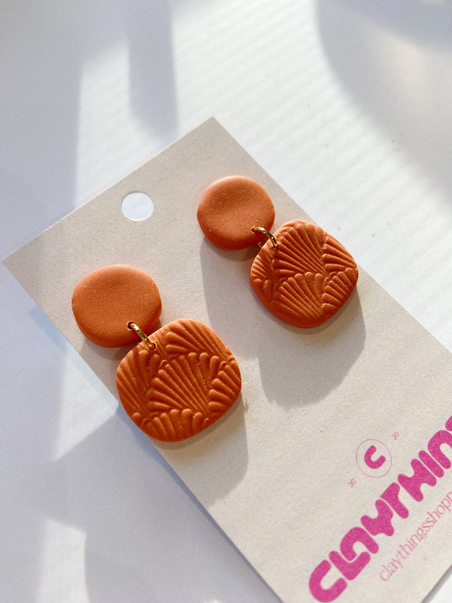 Organic Orange Earrings